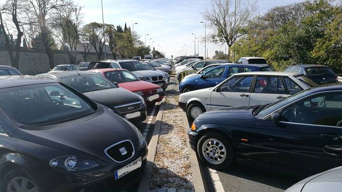 Imagen de archivo del aparcamiento del cementerio.