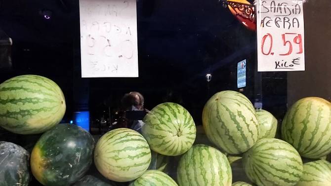 Escaparate de una frutería.