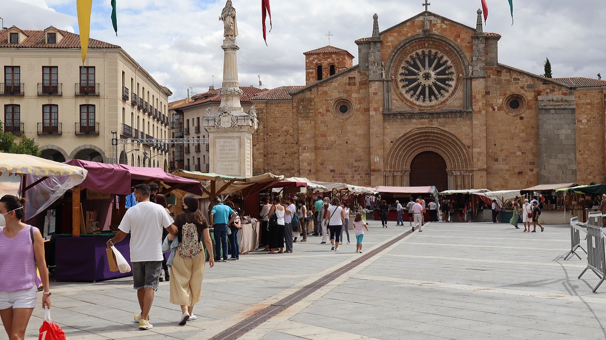 La plaza de Santa Teresa durante el Mercado Medieval