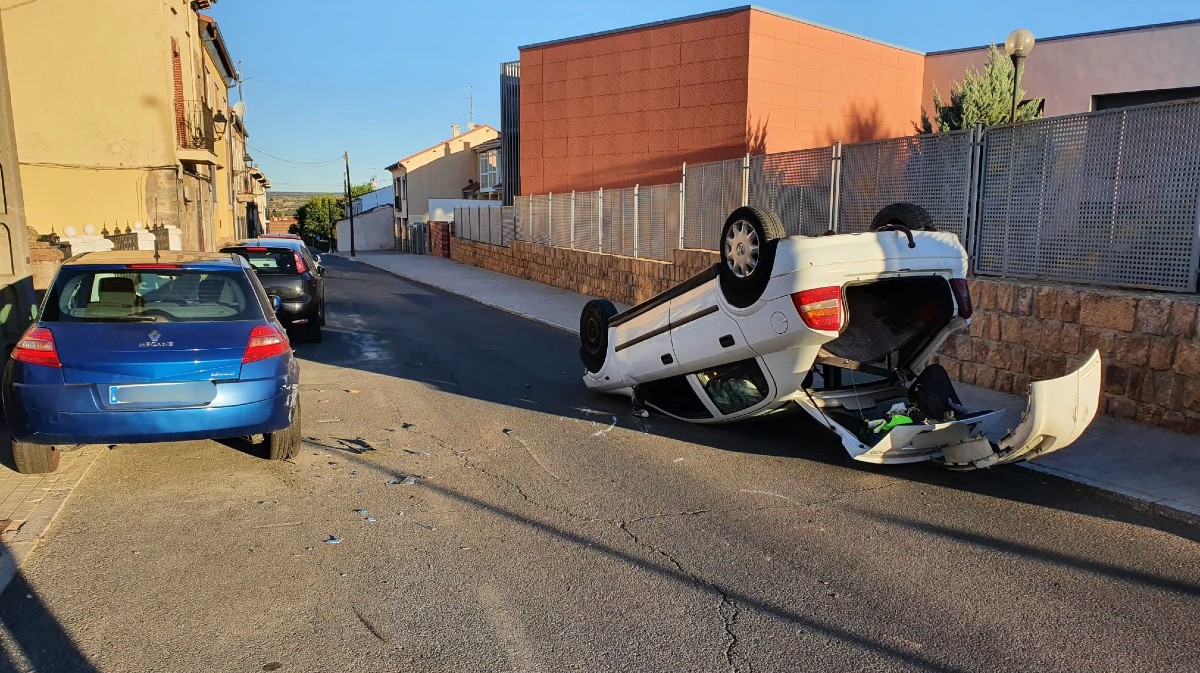 Accidente de tráfico en la calle Cozuelo.