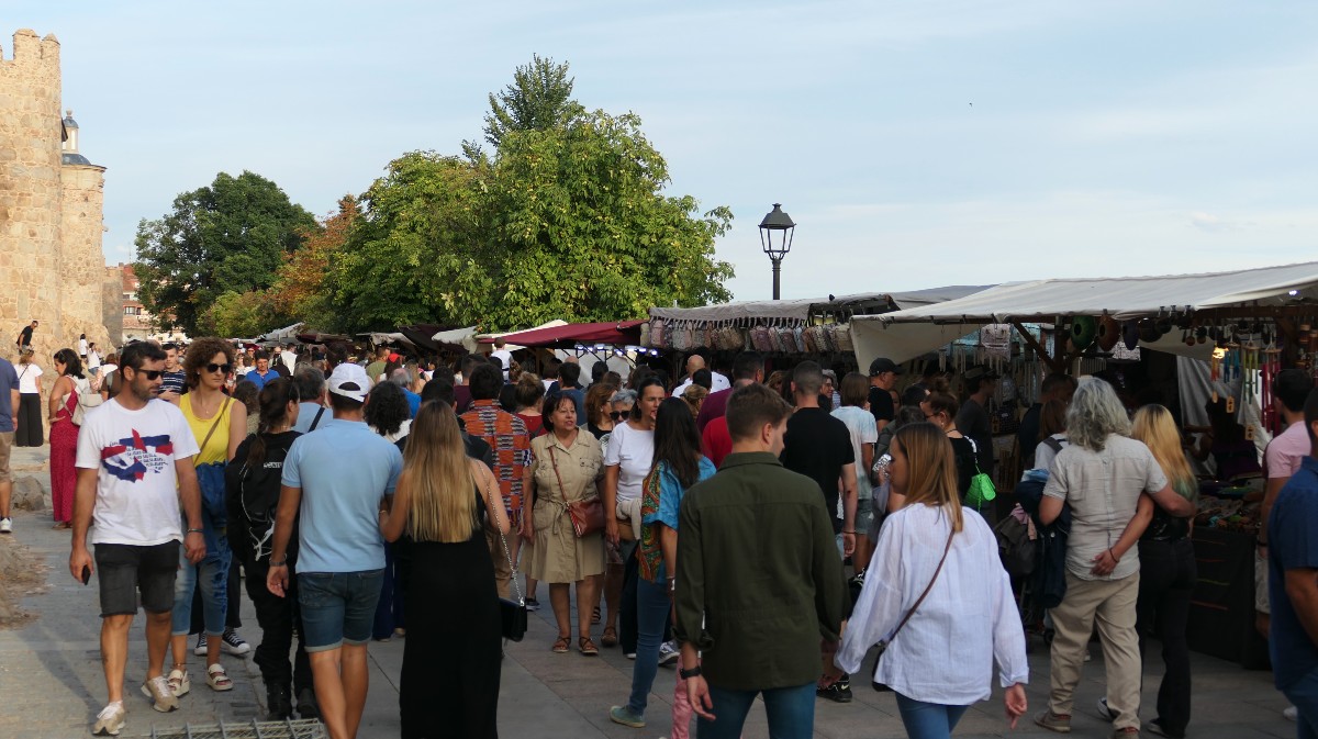 El Mercado Medieval en el Paseo del Rastro el viernes.