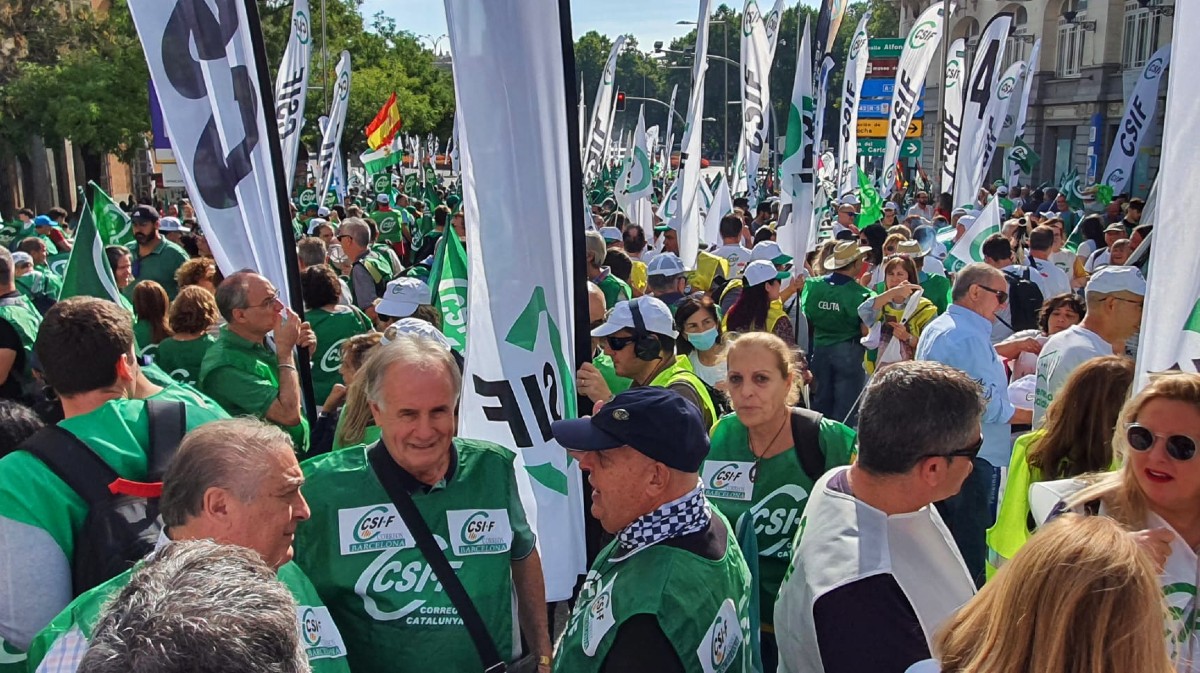 Manifestación de CSIF en Madrid.