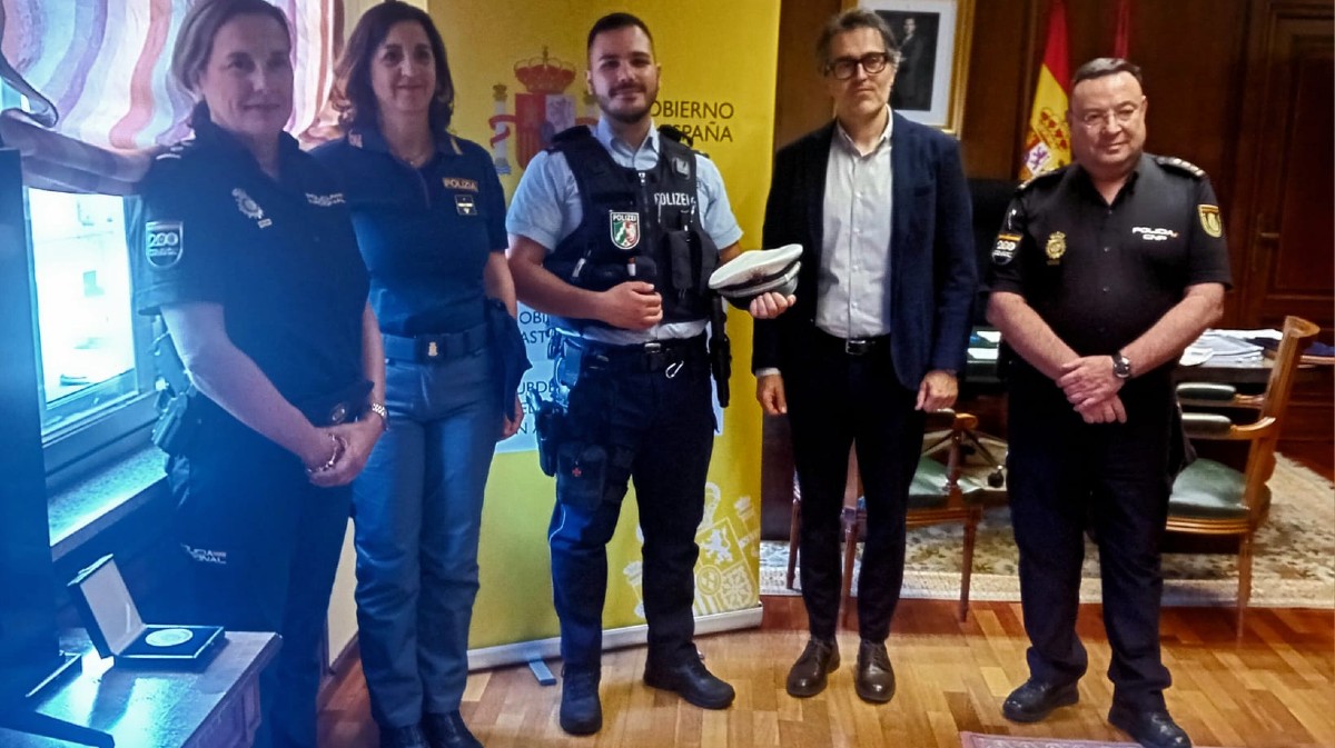 Presentación de los policías europeos en Ávila.