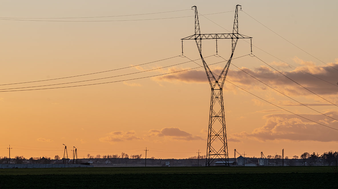 Imagen de archivo de una red eléctrica