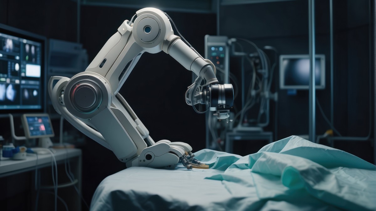 Imagen de archivo de un robot quirúrgico.
