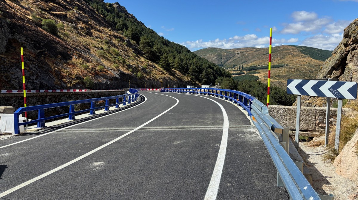 Obras en el viaducto de la Cueva del Maragato, en la Nacional 502.