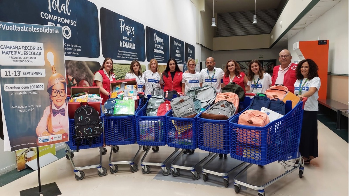 Cruz Roja &Aacute;vila ha logrado reunir material escolar valorado en 1.087 euros