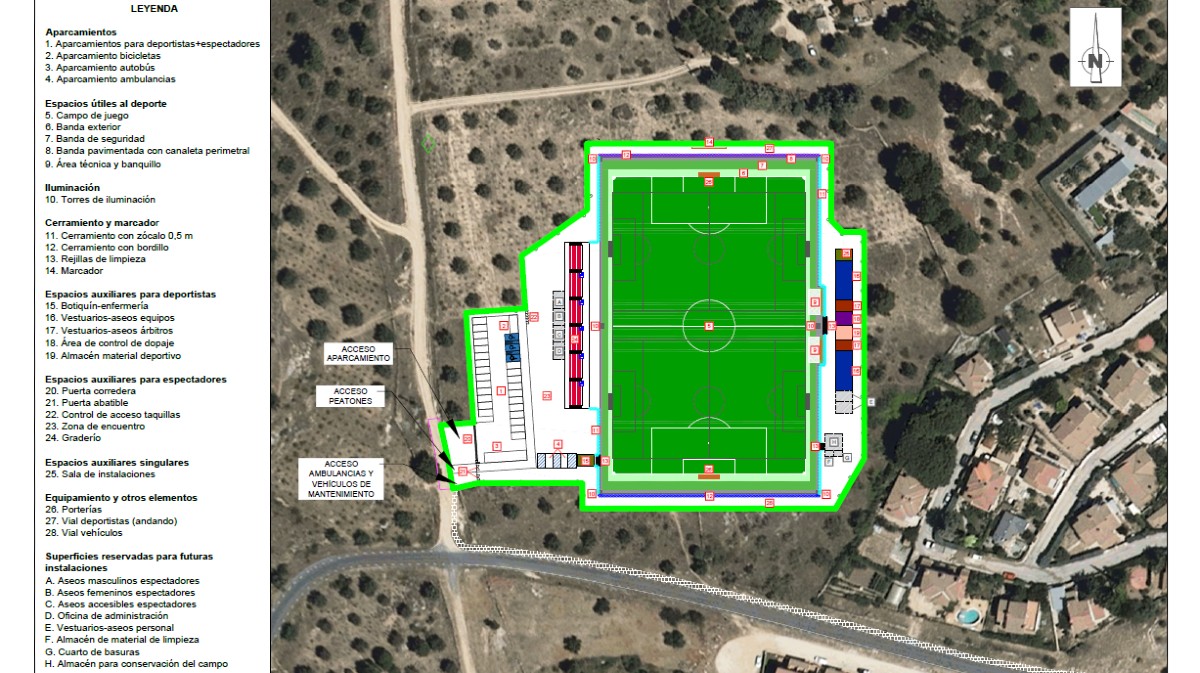 Proyecto del nuevo campo de f&uacute;tbol de Cebreros.
