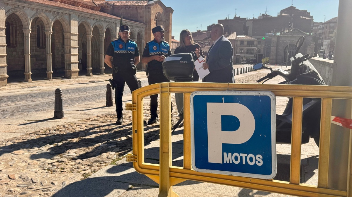 Aparcamiento habilitado para motos