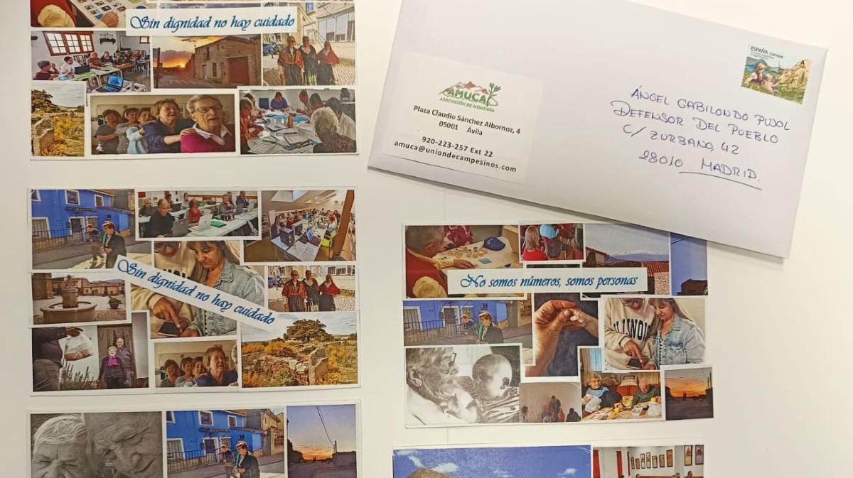 Postales de la iniciativa &lsquo;Soy mayor, mis derechos no envejecen&rsquo; enviada al Defensor del Pueblo.