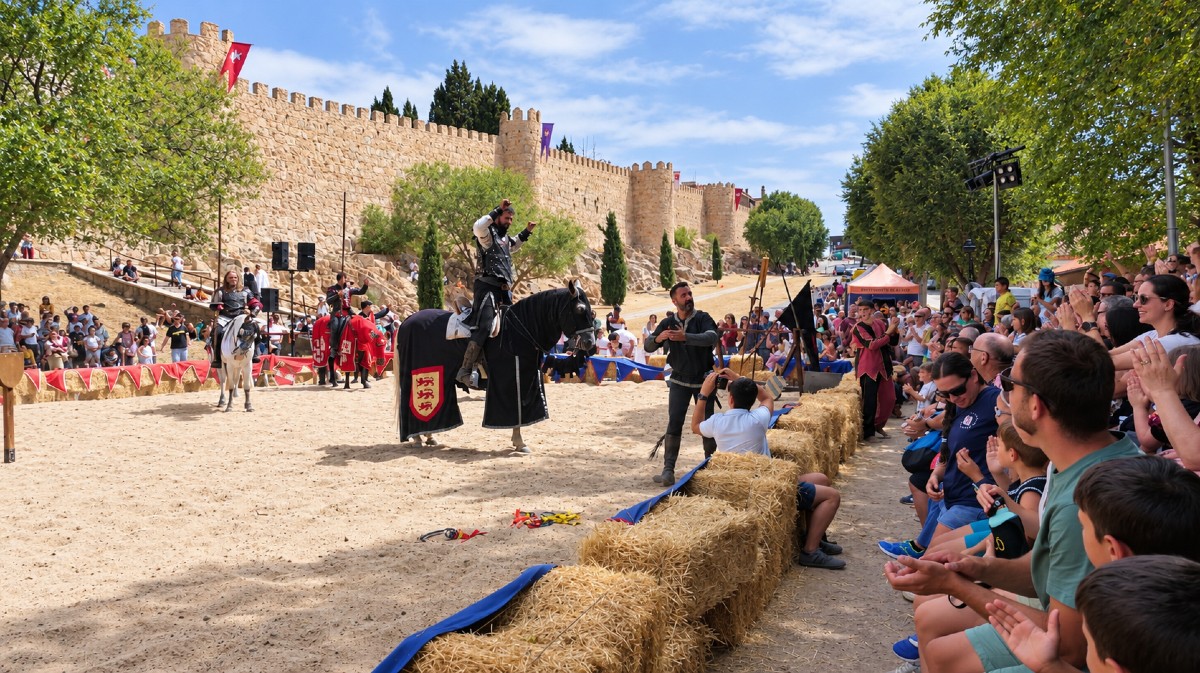 Torneos a caballo en el Mercado Medieval.