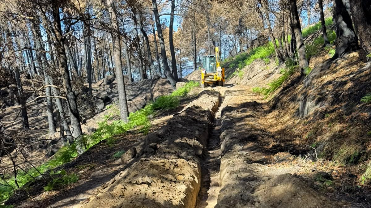 Obras para nuevas tuber&iacute;as en Sotillo de la Adrada.
