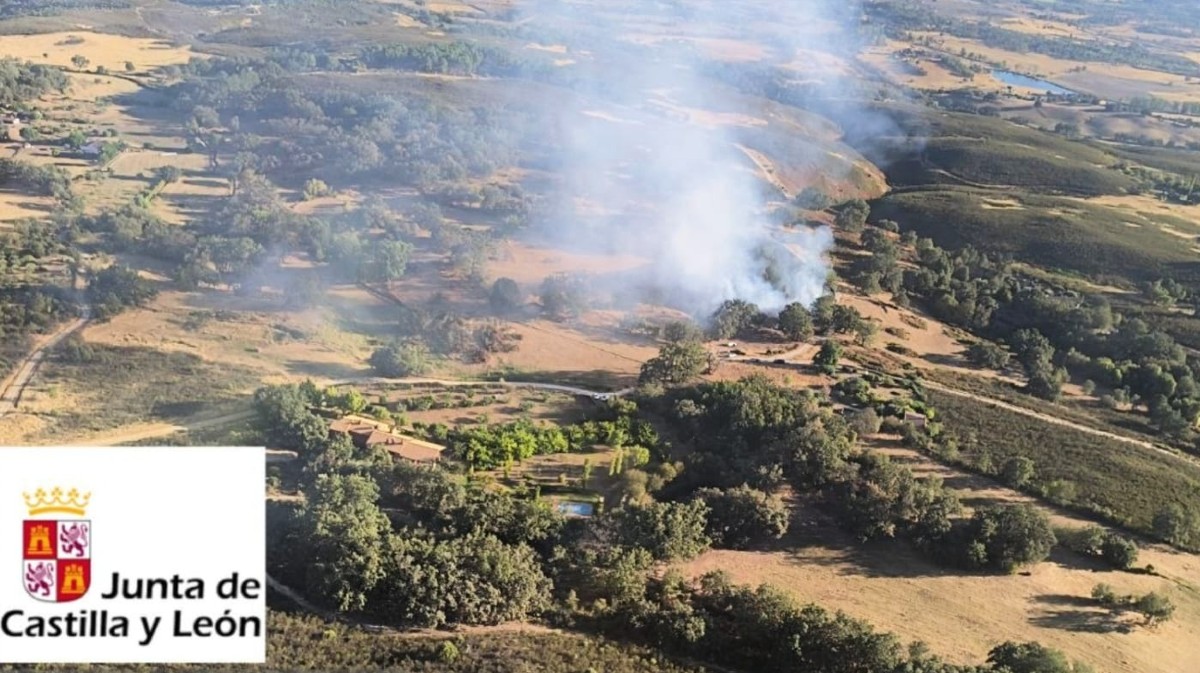 Incendio en Candeleda en la tarde del jueves.