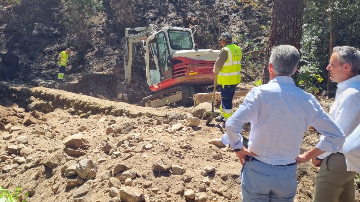 Obras en la presa de Horcajo