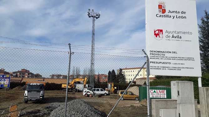 Imagen de archivo de las obras de la piscina.