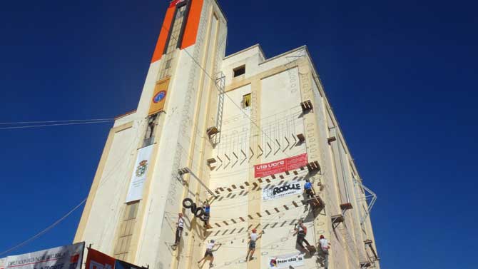'Ferrata urbana m&aacute;s larga de Espa&ntilde;a' en el silo de Chillar&oacute;n (Cuenca)