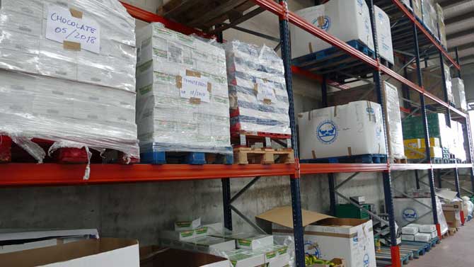 Almacén del Banco de Alimentos.
