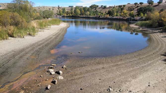 Embalse de Fuentes Claras, este jueves.
