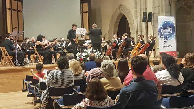 Concierto de final de curso de la Escuela de Música en junio.