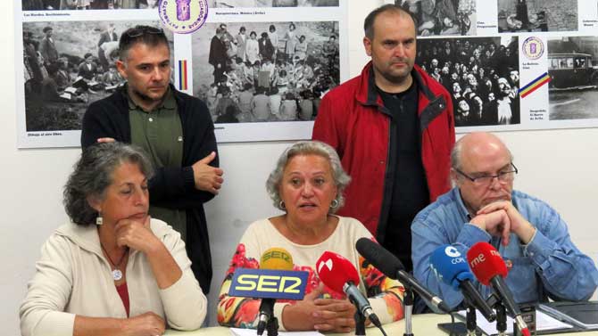 Amelia Samper, Milagros Hernández y Ángel Spínola, candidatos de Unidas Podemos.