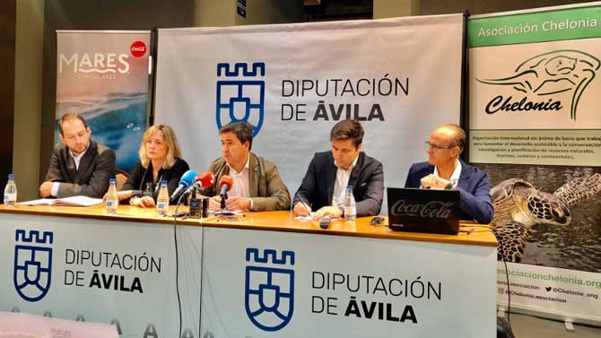 Presentación de la recogida de residuos en el pantano del Rosarito.