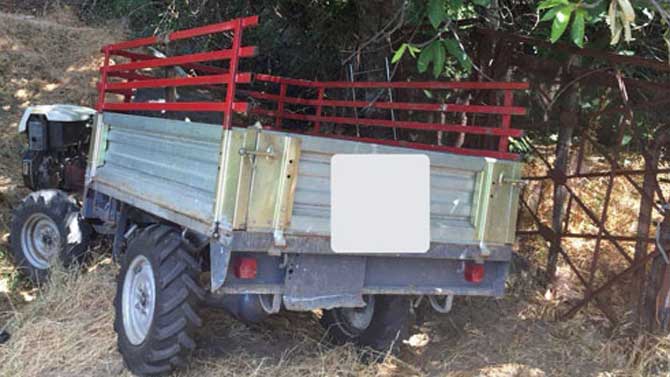 Imagen de archivo del accidente de un tractor.