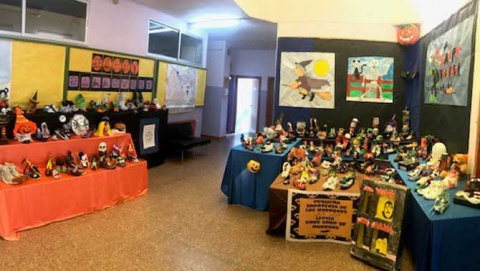 Zapatos de Halloween en el Colegio Santo Tom&aacute;s.