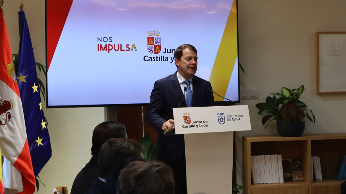 El presidente de la Junta en la inauguración de la ampliación de la Diputacion de Ávila.