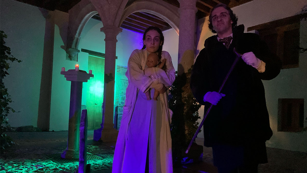 Espectáculo de Halloween en el palacio de los Verdugo en 2023.