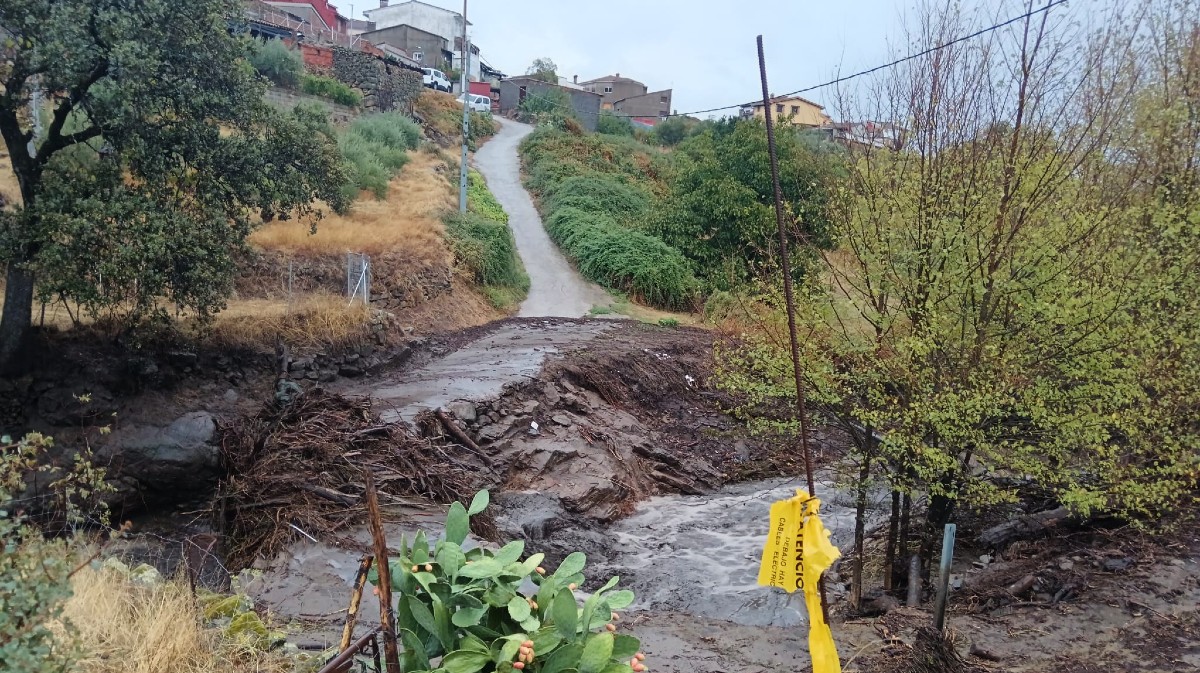 Efectos de la lluvia en Casavieja.