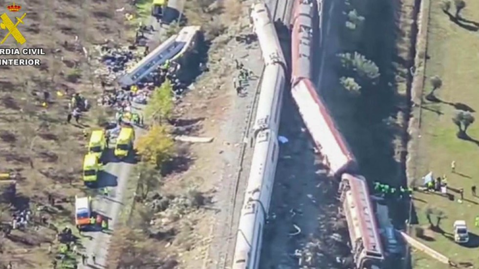 Vista a&eacute;rea del accidente ferroviario de Toledo.