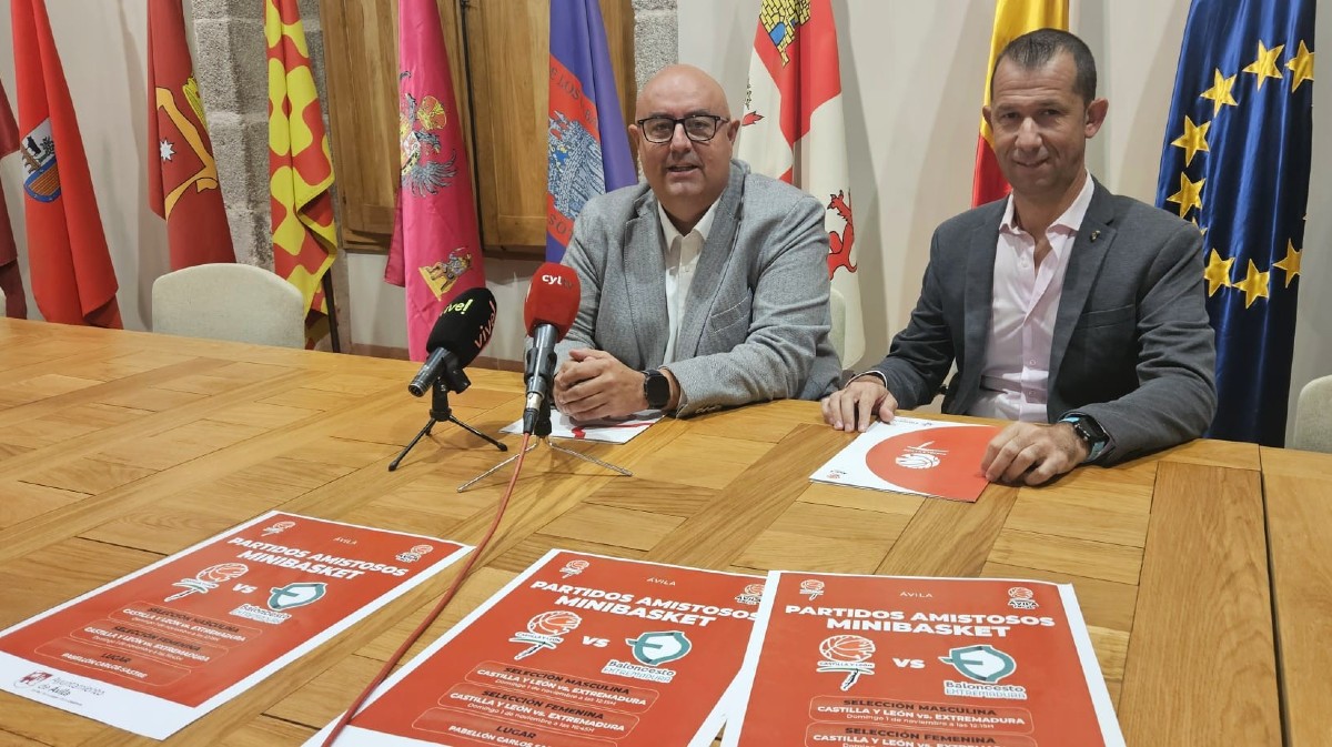 Presentaci&oacute;n de los partidos de minibasket entre Castilla y Le&oacute;n y Extremadura.