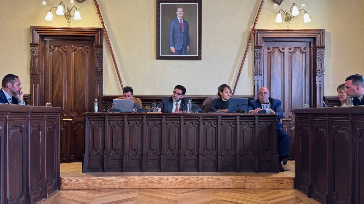 Javier Alonso, Jes&uacute;s Manuel S&aacute;nchez Cabrera, Angela Garc&iacute;a y Carlos L&oacute;pez durante el pleno