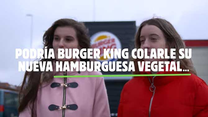 Imagen del vídeo de promoción de la hamburguesa vegetal de Burguer King.