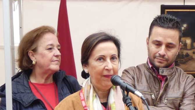 Margarita Robles en La Adrada el fin de semana.