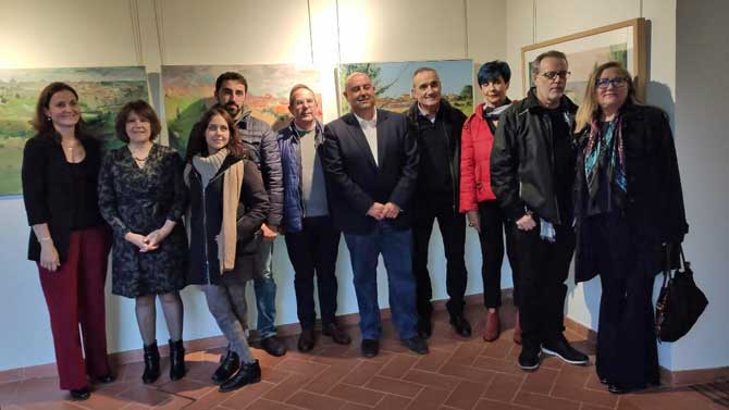 Participantes en la exposición 'Paisajes abulenses'.