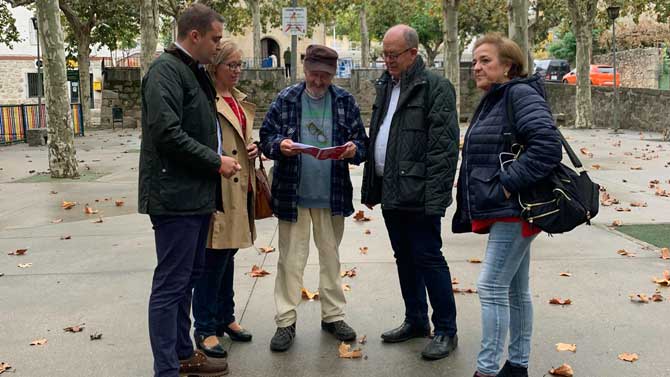 Los candidatos del PSOE en Piedralaves.