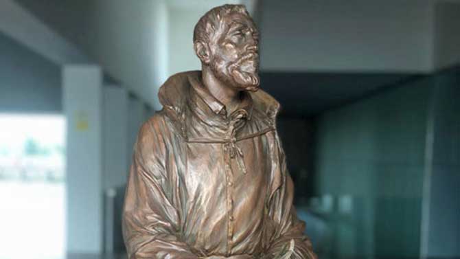 Boceto de la escultura de Tomás Luis de Victoria.