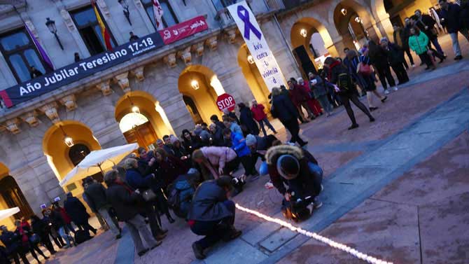 Imagen de archivo de un acto contra la violencia de género.