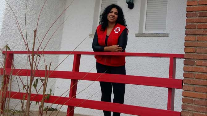 Paola Yulieth, delegada de Cruz Roja en Las Navas.