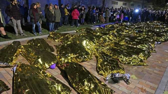 Final de la manifestación contra la violencia de género.