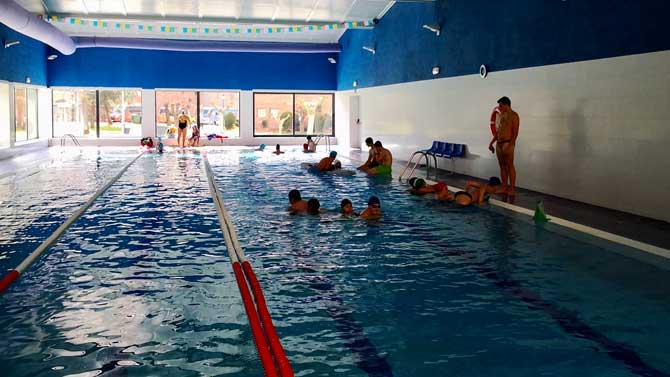 Salvamento y socorrismo en los Juegos Escolares en Navaluenga.