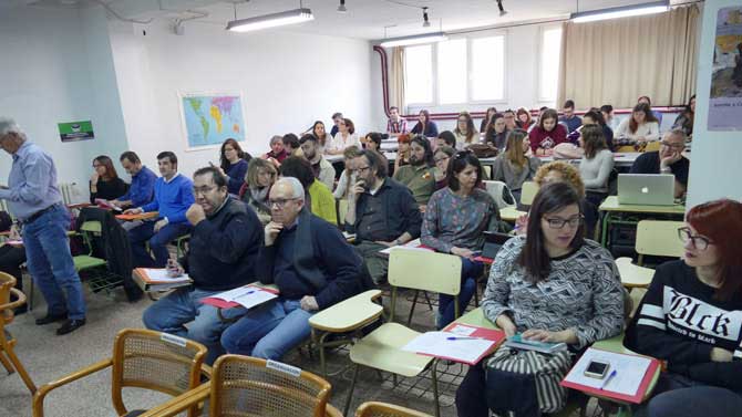 Imagen de un seminario en la Escuela de Arte de Ávila.