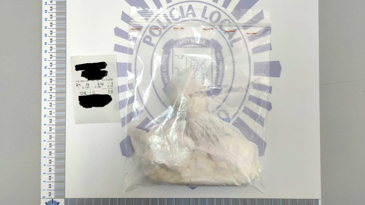 Cocaína incautada por la Policía Local de Arévalo.