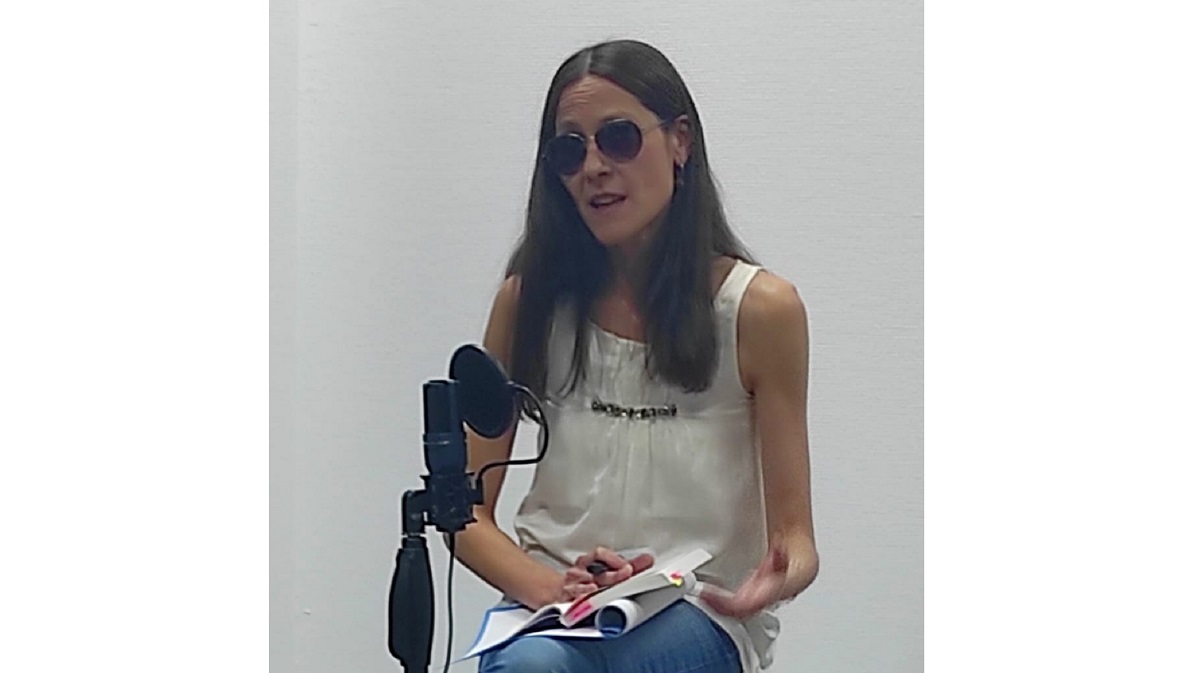 Belén Hernández durante la presentación de La enfermedad del pupitre verde'
