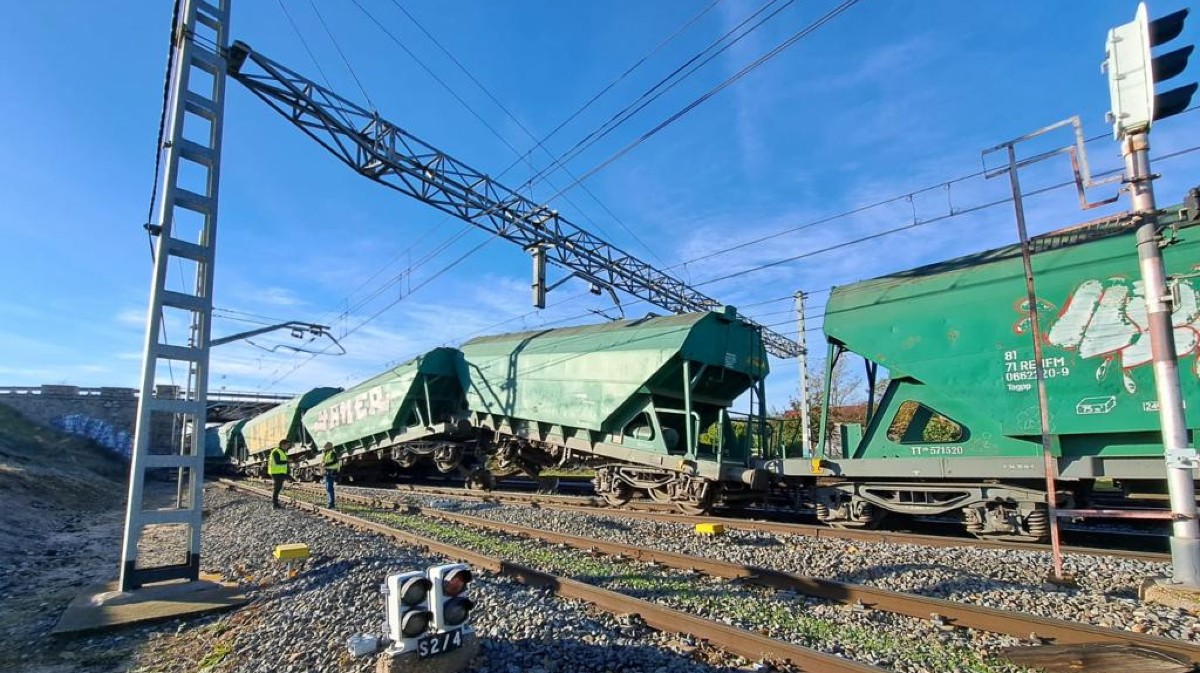 Descarrilamiento de un tren en Arévalo.