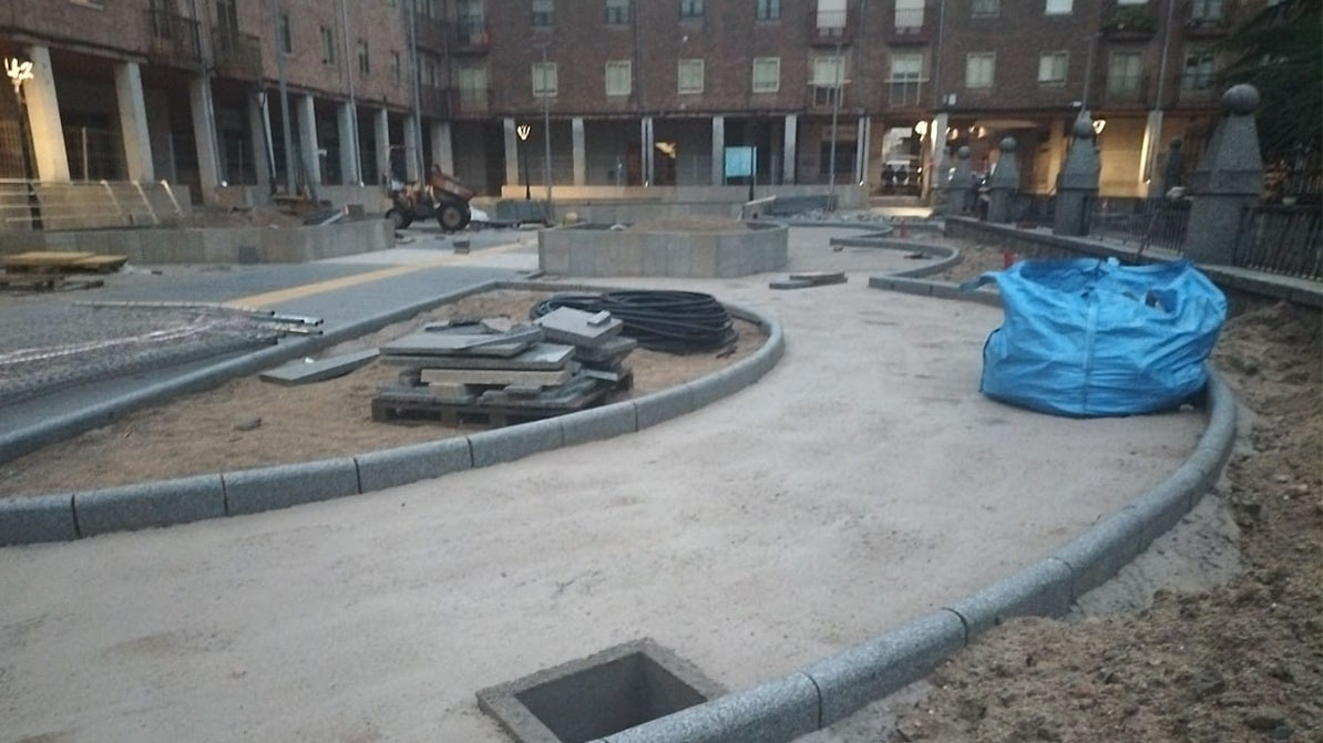 Obras en la plaza de San Francisco, en octubre.