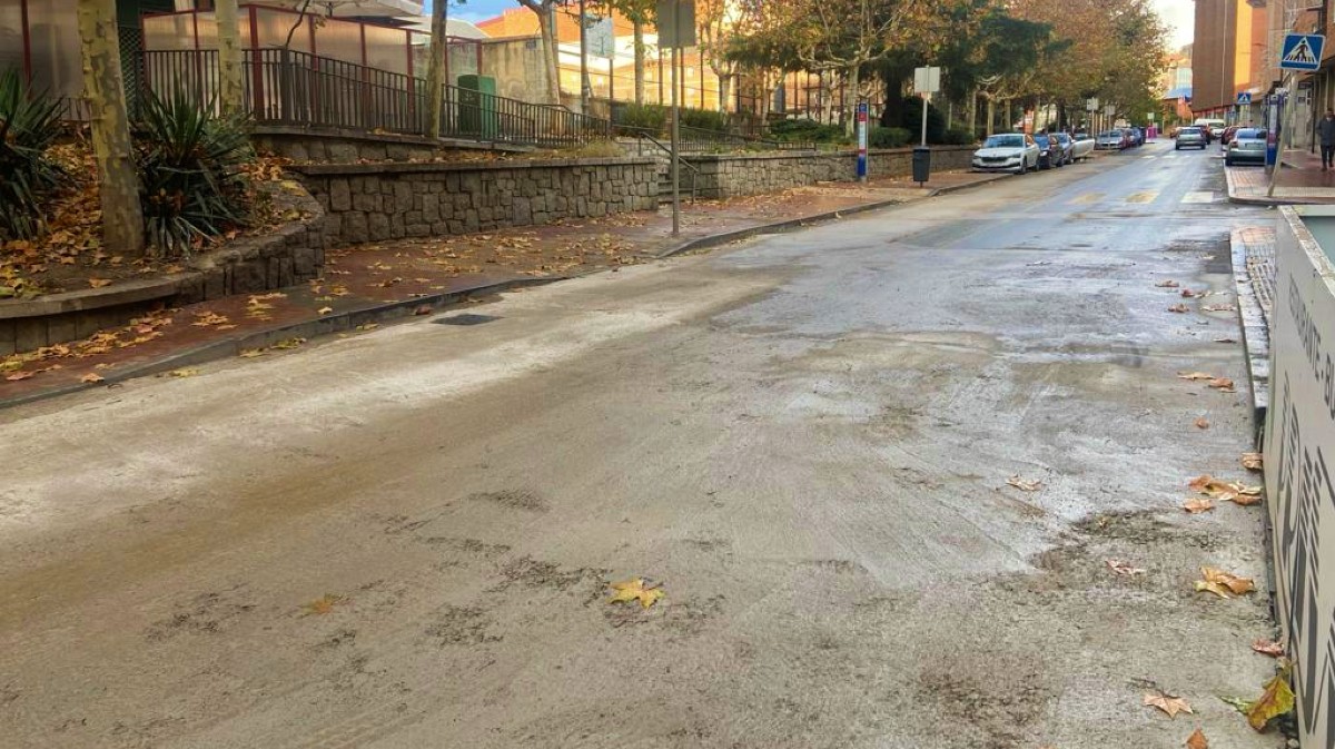 Paseo de San Roque abierto al tráfico en la tarde del martes. Foto: @EmergenciaAvila.