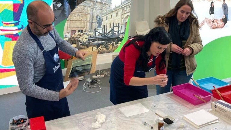 Javi Barrios y Lur Barrios en Intur en 2022.