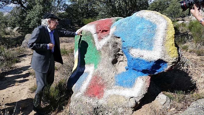 Ibarrola en la finca Garoza, en 2015.